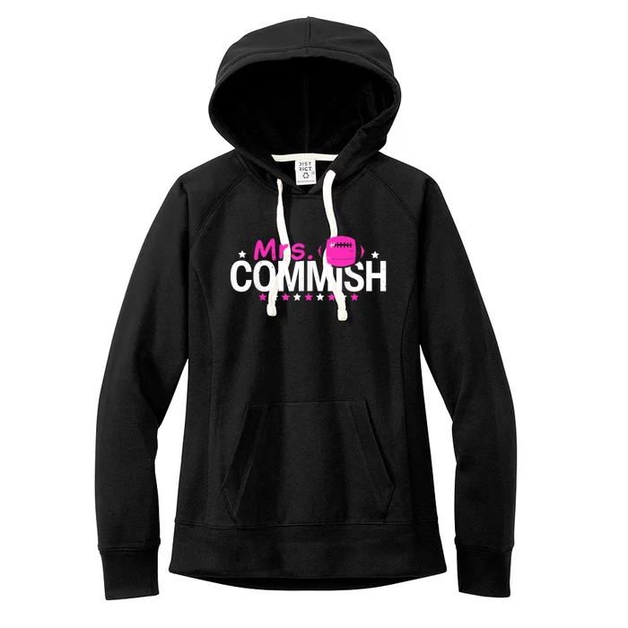 Mrs Commish Funny Fantasy Football Commissioner Women's Fleece Hoodie