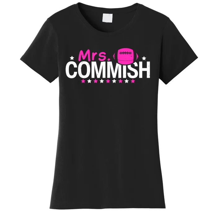 Mrs Commish Funny Fantasy Football Commissioner Women's T-Shirt