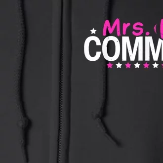 Mrs Commish Funny Fantasy Football Commissioner Full Zip Hoodie