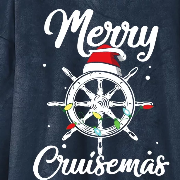 Merry Cruisemas Family Cruise Christmas Funny Boat Trip Hooded Wearable Blanket