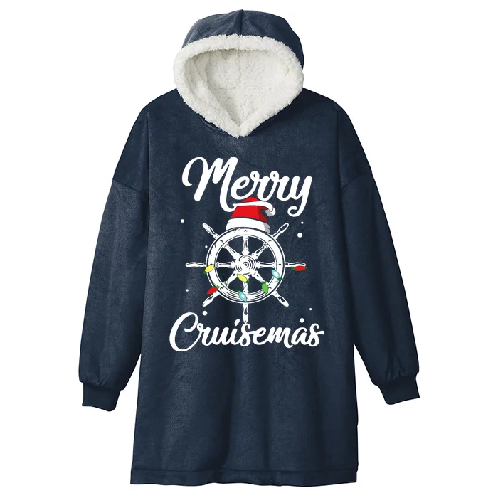 Merry Cruisemas Family Cruise Christmas Funny Boat Trip Hooded Wearable Blanket