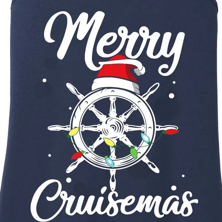 Merry Cruisemas Family Cruise Christmas Funny Boat Trip Ladies Essential Tank