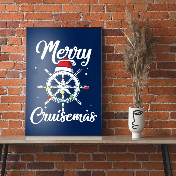 Merry Cruisemas Family Cruise Christmas Funny Boat Trip Poster