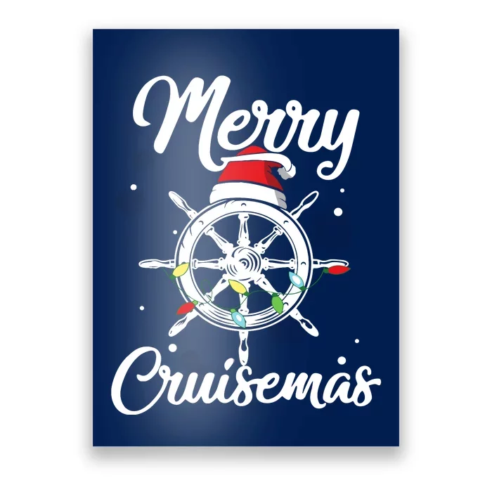 Merry Cruisemas Family Cruise Christmas Funny Boat Trip Poster