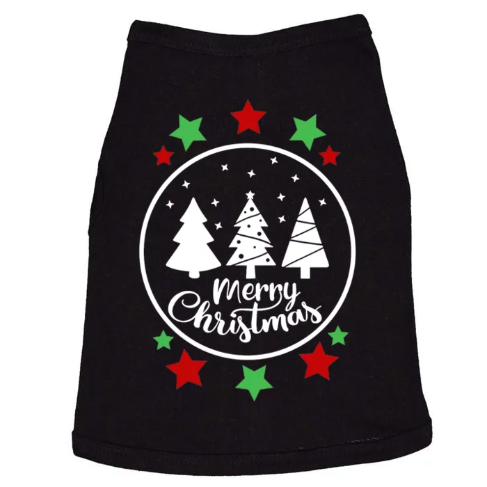 Merry Christmas Festive Circle Logo Doggie Tank