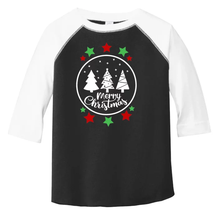 Merry Christmas Festive Circle Logo Toddler Fine Jersey T-Shirt