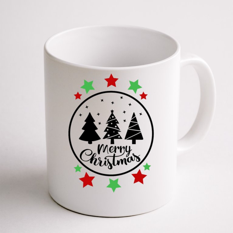 Merry Christmas Festive Circle Logo Coffee Mug