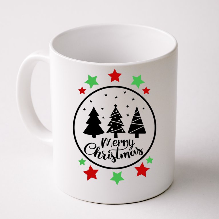 Merry Christmas Festive Circle Logo Coffee Mug