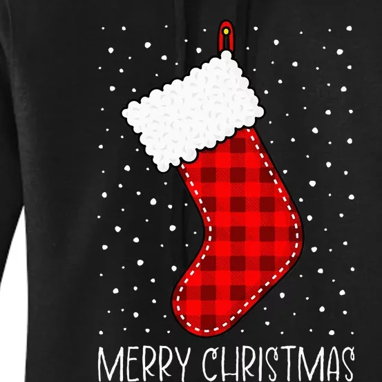 Merry Christmas Funny Xmas Stocking Women's Pullover Hoodie