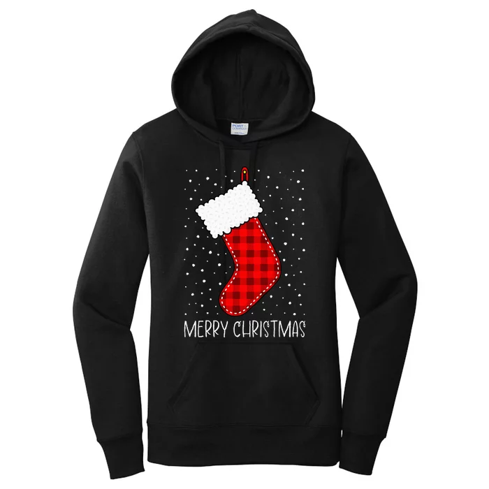 Merry Christmas Funny Xmas Stocking Women's Pullover Hoodie