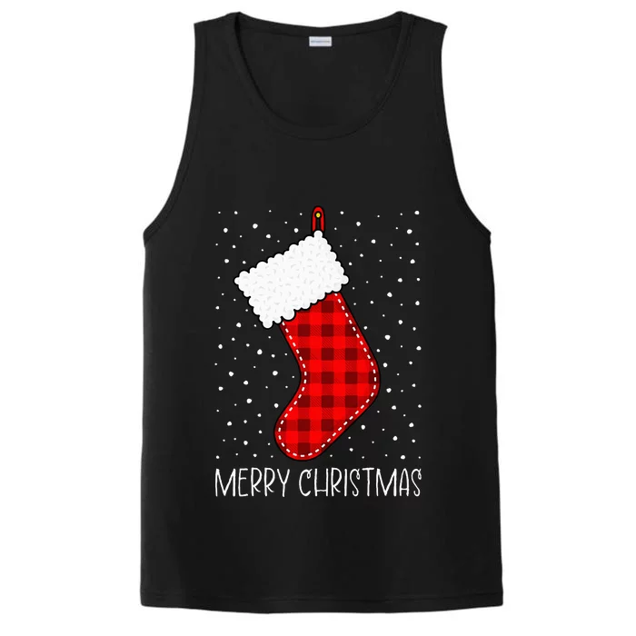 Merry Christmas Funny Xmas Stocking Performance Tank