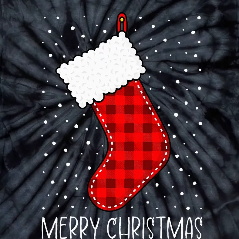 Merry Christmas Funny Xmas Stocking Tie-Dye T-Shirt