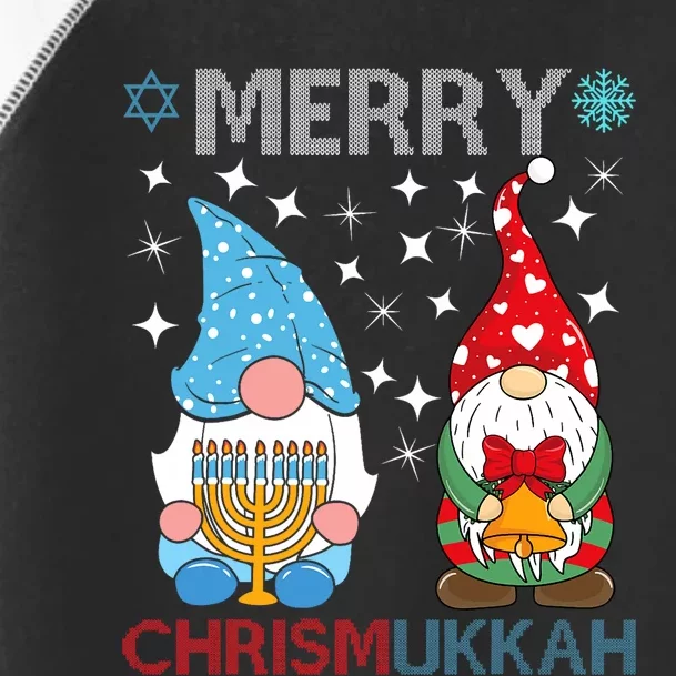 Merry Chrismukkah Funny Gnomes Christmas And Hanukkah Toddler Fine Jersey T-Shirt