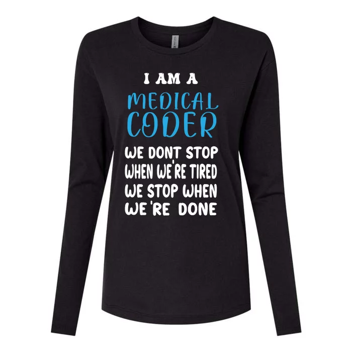 Medical Coder For Medical Coder Womens Cotton Relaxed Long Sleeve T-Shirt