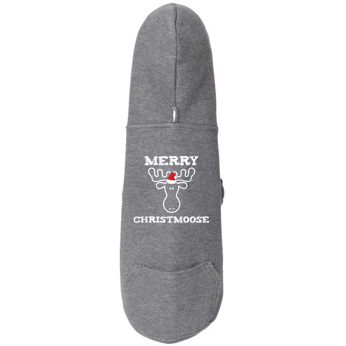 Merry Christmoose Funny Christmas Moose Gift Meaningful Gift Doggie 3-End Fleece Hoodie