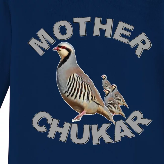 Mother Chukar Funny Upland Game Hunting Great Gift Cool Gift Baby Long Sleeve Bodysuit