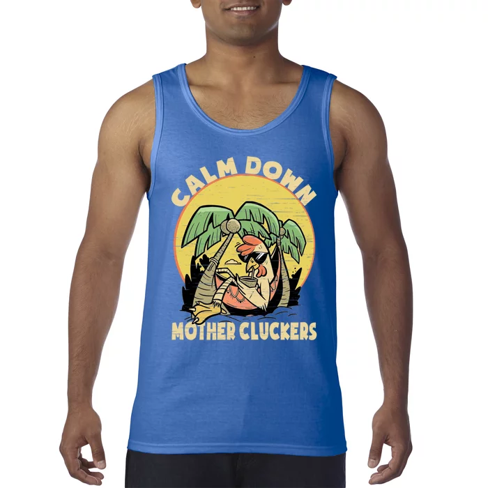 Mother Cluckers Funny Chicken Daddy Funny Gift Tank Top