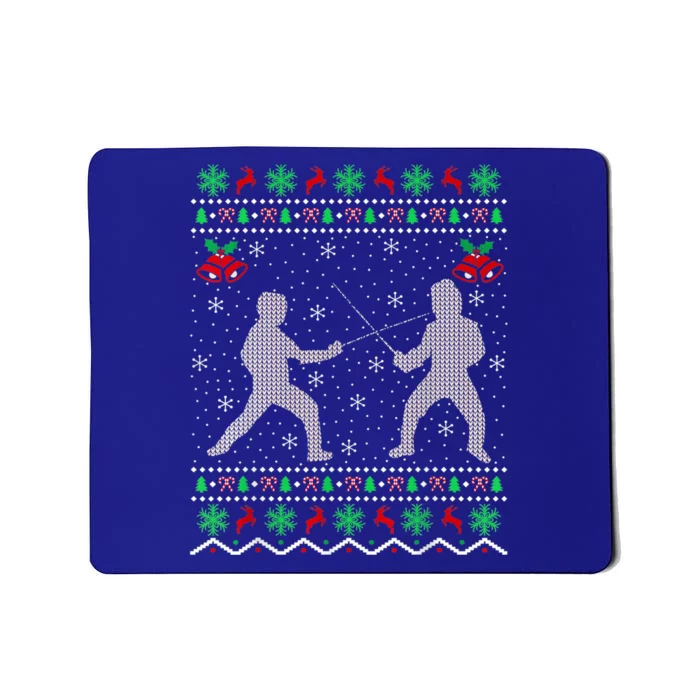 Merry Christmas Fencing Fencer Sport Xmas Funny Gift Ugly Sweater Cute Gift Mousepad