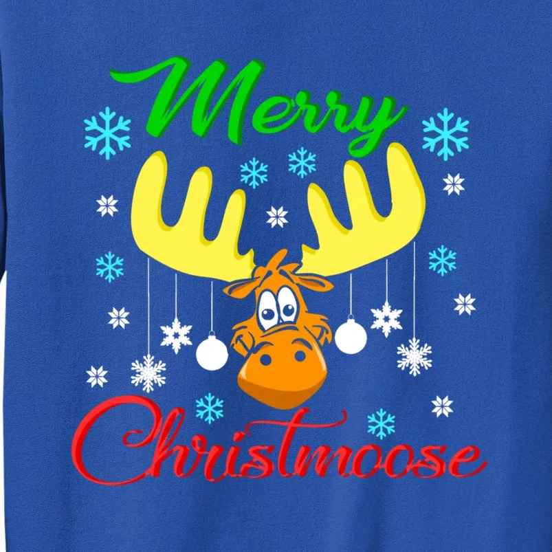 Merry Christmoose Funny Christmas Moose Pun Gift Sweatshirt