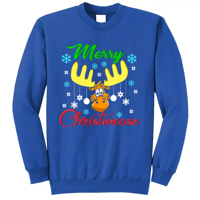 Merry Christmoose Funny Christmas Moose Pun Gift Sweatshirt