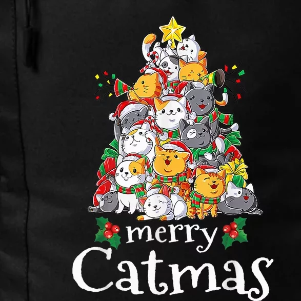 Merry Catmas Funny Cat Dad Cat Mom Christmas Cat Wo Daily Commute Backpack