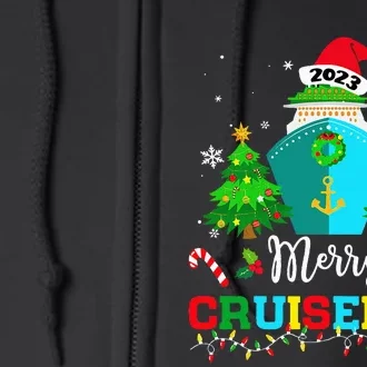 Merry Cruisemas Funny Cruise Ship Family Ugly Christmas Cute Full Zip Hoodie