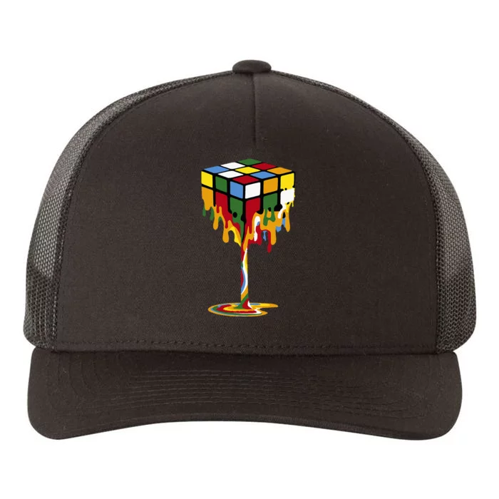 Melting Cube Funny Rubik Rubix Rubics Yupoong Adult 5-Panel Trucker Hat