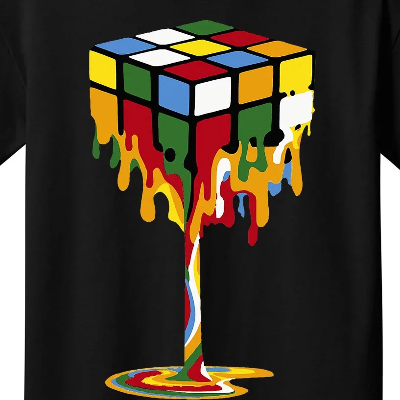 Melting Cube Funny Rubik Rubix Rubics Kids T-Shirt