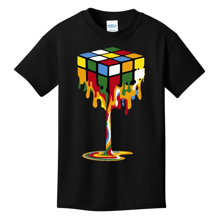 Melting Cube Funny Rubik Rubix Rubics Kids T-Shirt