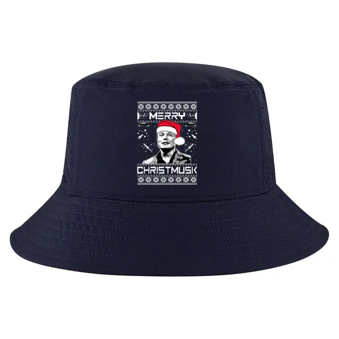 Merry Christmusk Funny Elon Meme Musk Ugly Christmas Sweater Graphic Cool Comfort Performance Bucket Hat