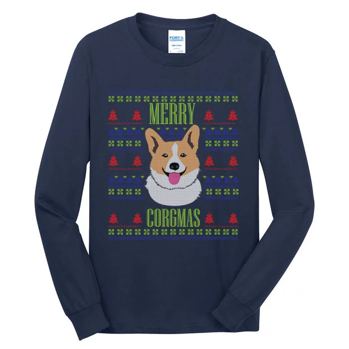 Merry Corgmas Funny Ugly Christmas Tall Long Sleeve T-Shirt