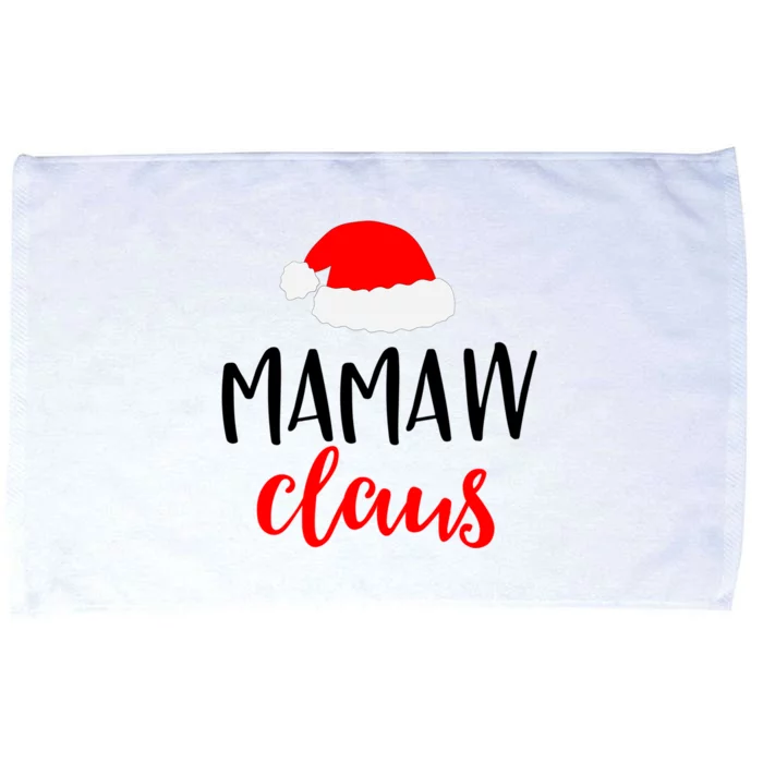 Mamaw Claus Funny Gift Funny Christmas Pajamas Pjs Grandma Gift Microfiber Hand Towel