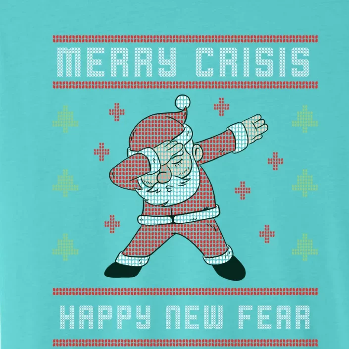 Merry Crisis Funny Christmas Pun Holiday Depressive Saying Gift ChromaSoft Performance T-Shirt