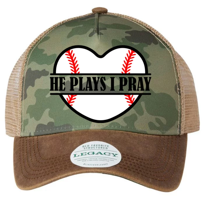 Mom Cute Funny He Plays I Pray Legacy Tie Dye Trucker Hat