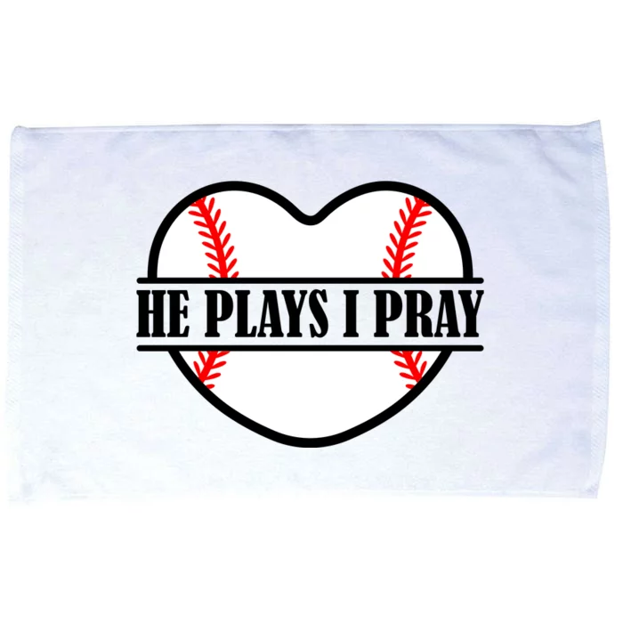 Mom Cute Funny He Plays I Pray Microfiber Hand Towel