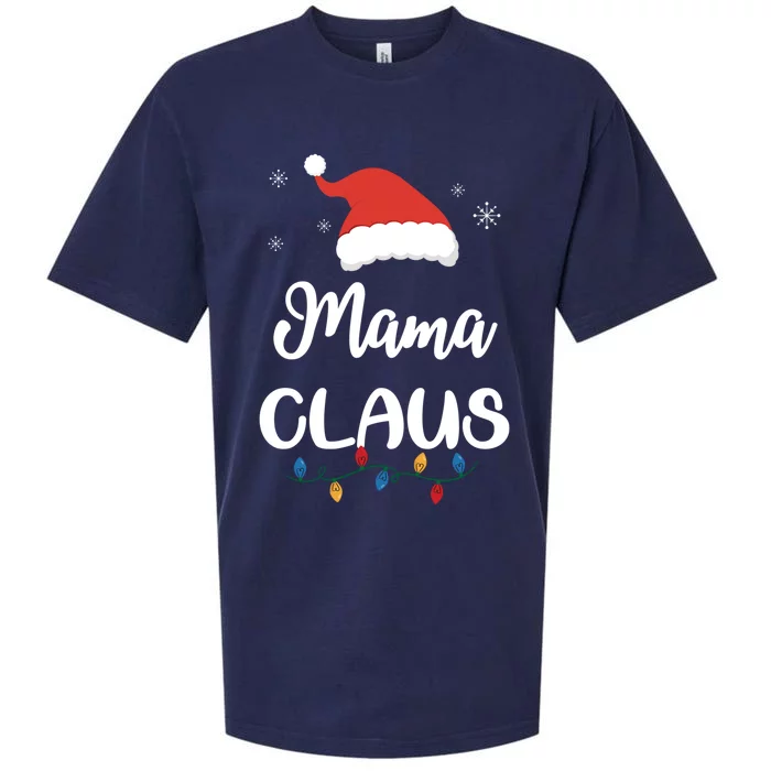 Mama Claus Funny Christmas Matching Family Santa Gift Great Gift Sueded Cloud Jersey T-Shirt