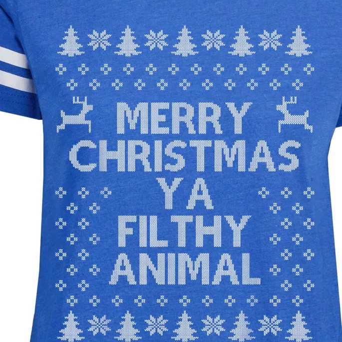 Merry Christmas filthy Xmas animal awesome shirt gift Enza Ladies Jersey Football T-Shirt