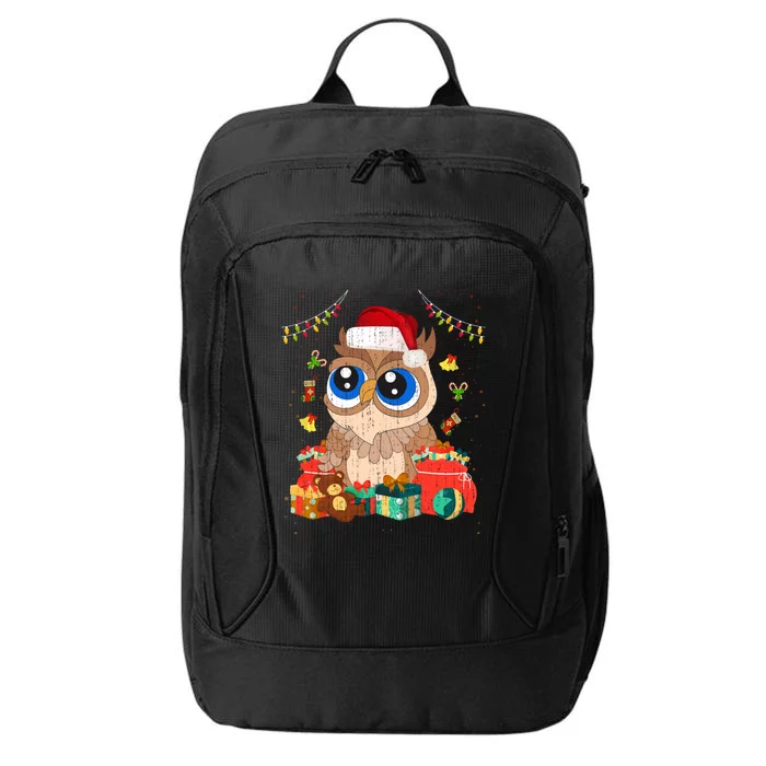 Merry Christmas Forest Animal Bird Owl Lover Xmas Cute Owl Funny Gift City Backpack