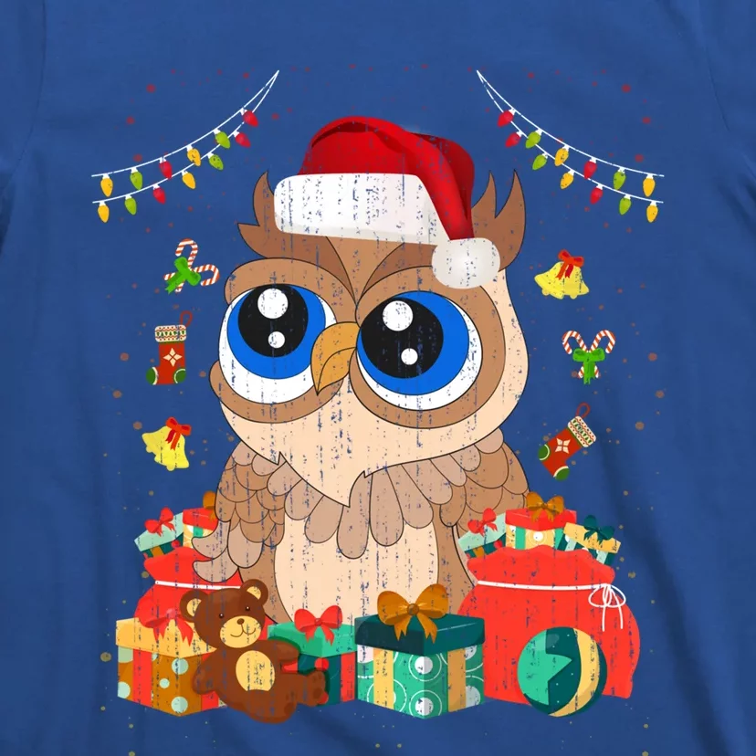 Merry Christmas Forest Animal Bird Owl Lover Xmas Cute Owl Funny Gift T-Shirt