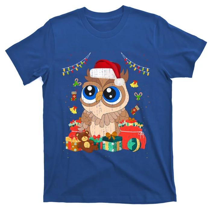 Merry Christmas Forest Animal Bird Owl Lover Xmas Cute Owl Funny Gift T-Shirt