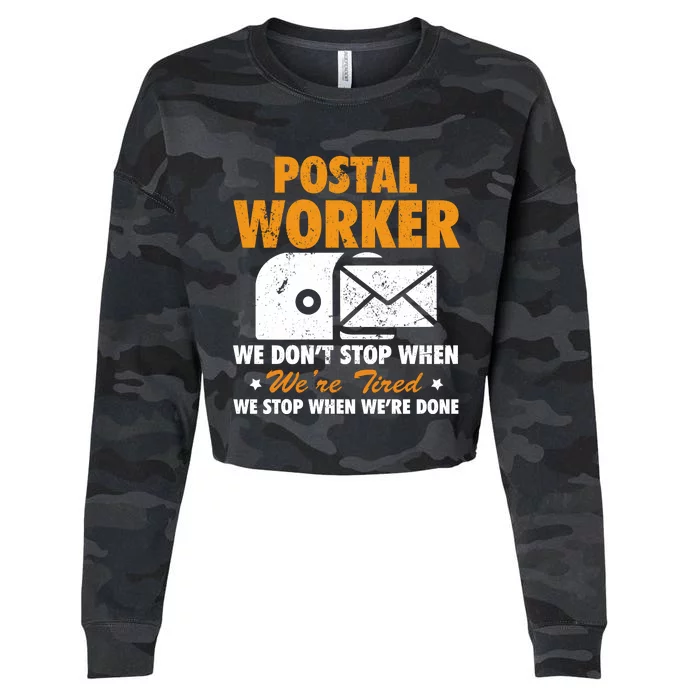 Mail Carrier Funny Gift Postal Worker S Mailman Gift Cropped Pullover Crew