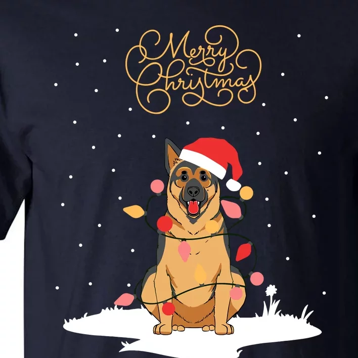 Merry Christmas Funny Xmas Christmas German Shepherd Tall T-Shirt