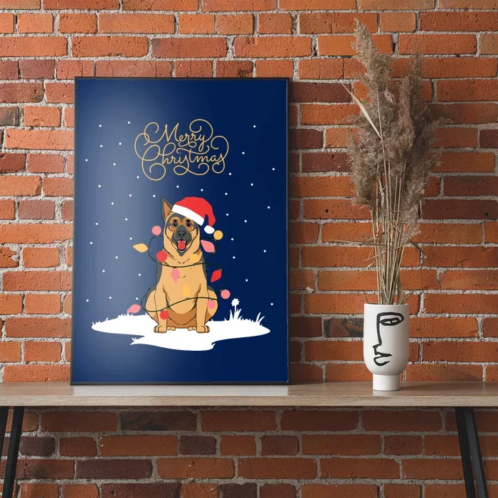 Merry Christmas Funny Xmas Christmas German Shepherd Poster