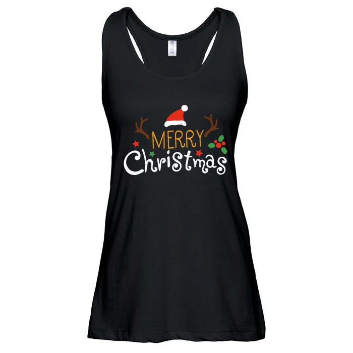 Merry Christmas Family Matching Outfits Xmas Ladies Essential Flowy Tank