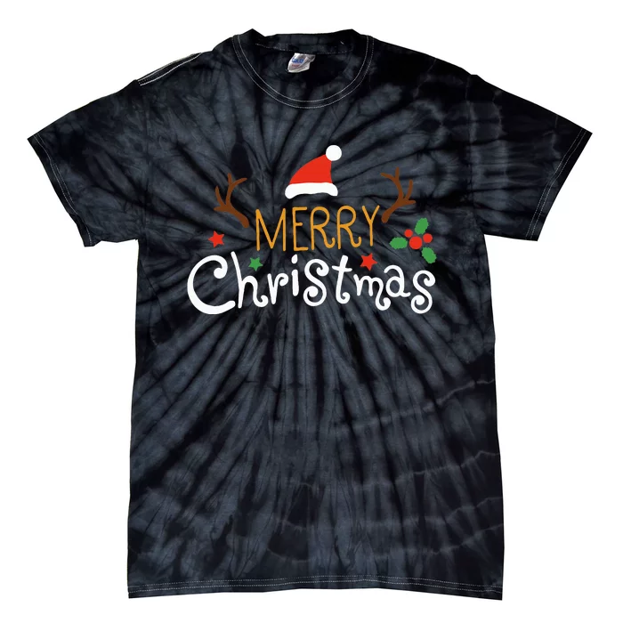 Merry Christmas Family Matching Outfits Xmas Tie-Dye T-Shirt