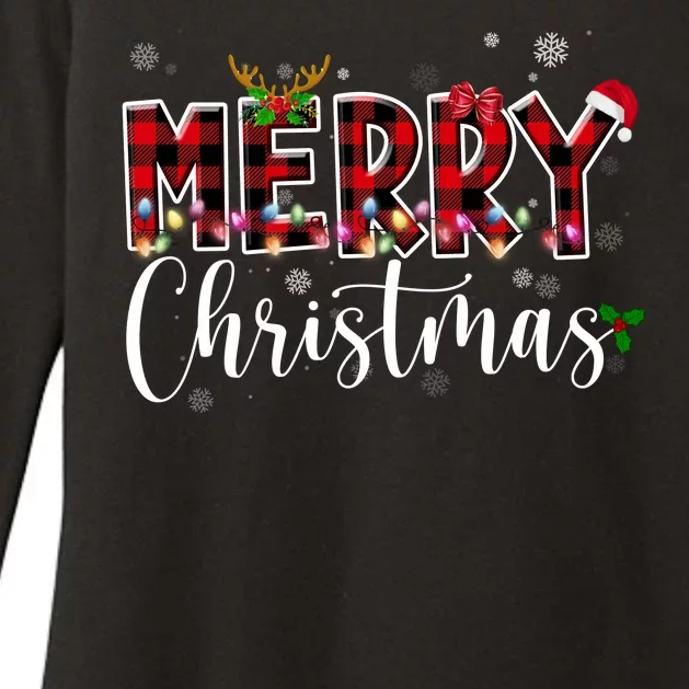 Merry Christmas Festive Cute Holiday Womens CVC Long Sleeve Shirt