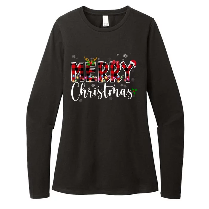 Merry Christmas Festive Cute Holiday Womens CVC Long Sleeve Shirt