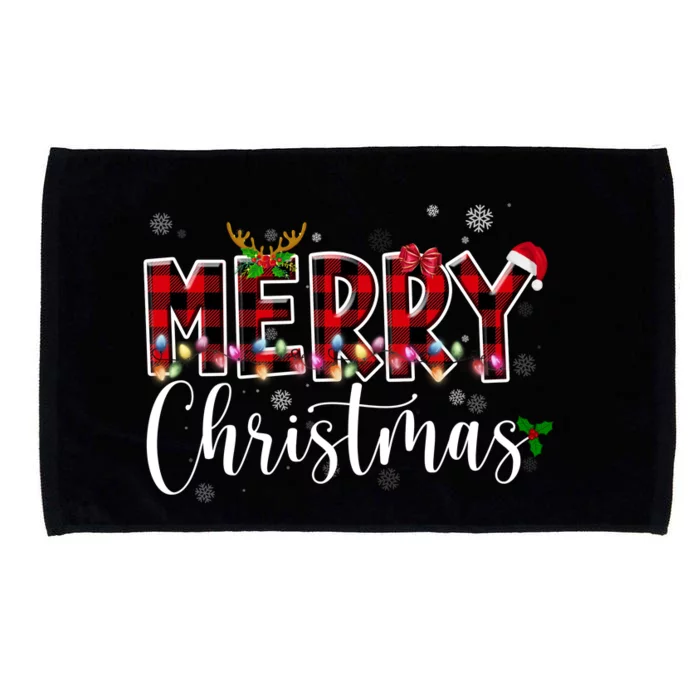 Merry Christmas Festive Cute Holiday Microfiber Hand Towel