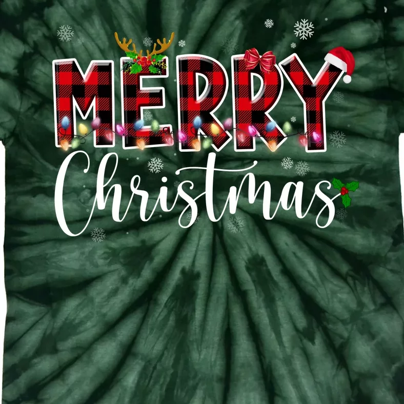 Merry Christmas Festive Cute Holiday Tie-Dye T-Shirt