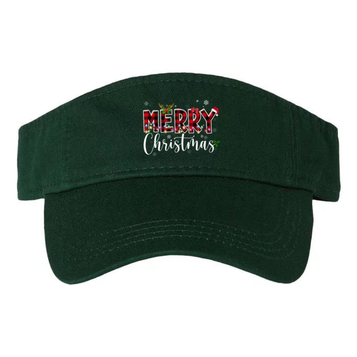 Merry Christmas Festive Cute Holiday Valucap Bio-Washed Visor